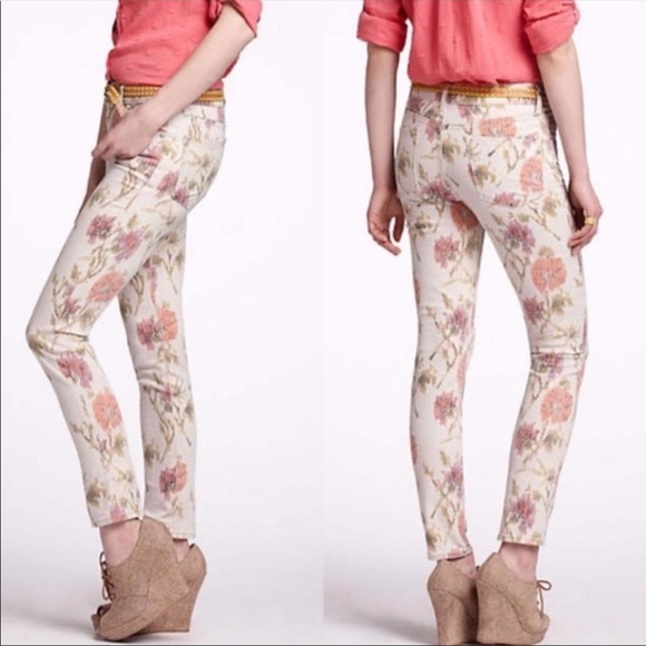 ANTHRO PILCRO Ikat Floral STET Skinny Jeans 27 - Picture 12 of 12